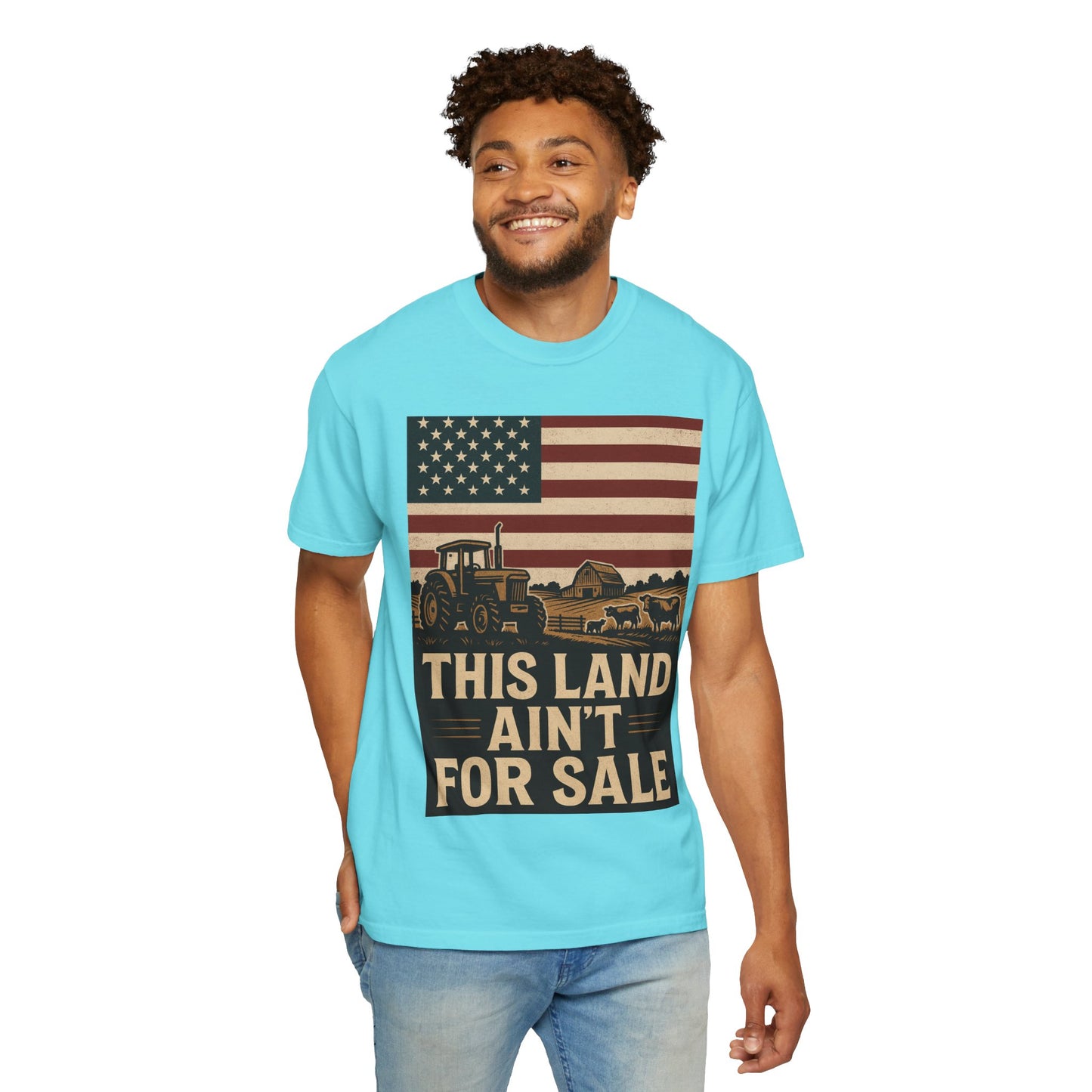 Patriotic Farm Life T-Shirt | This Land Ain't For Sale | Guard The Homestead