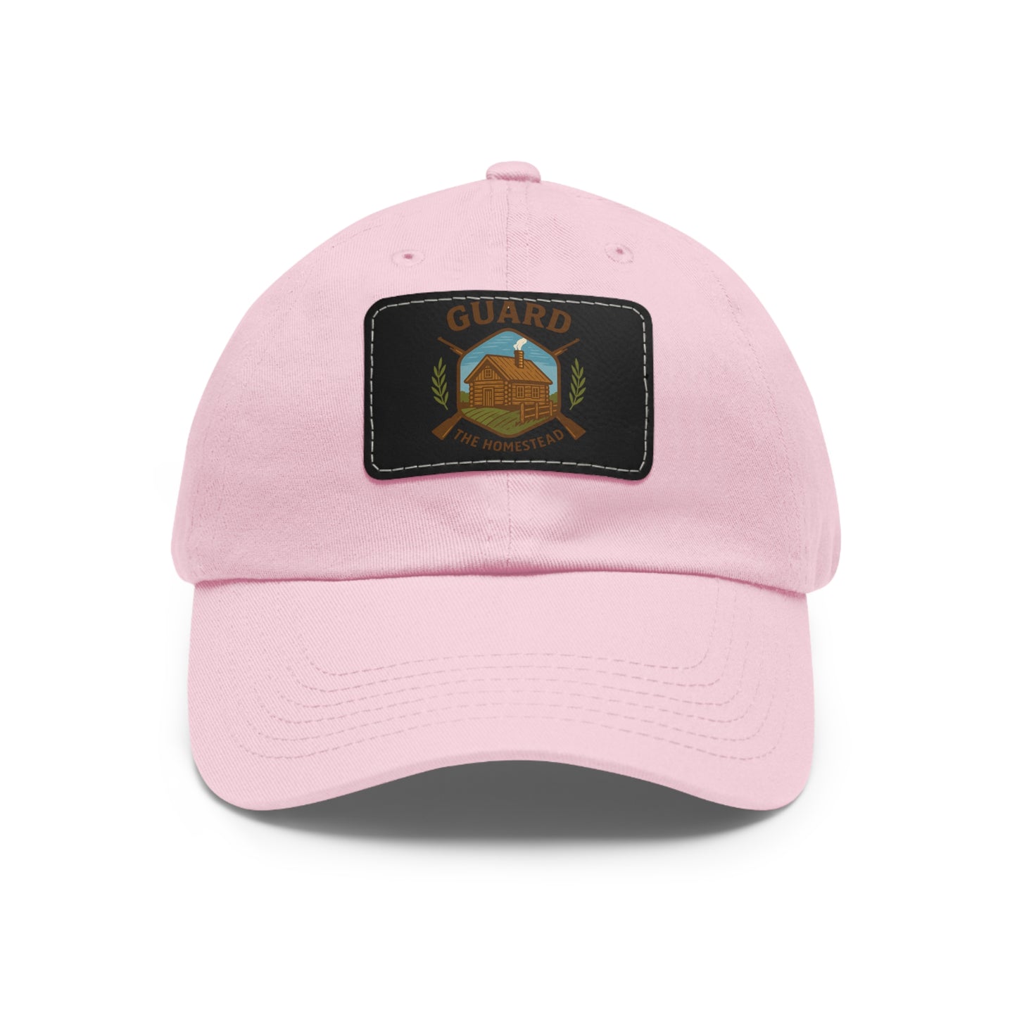 Dad Hat with Leather Patch (Rectangle)