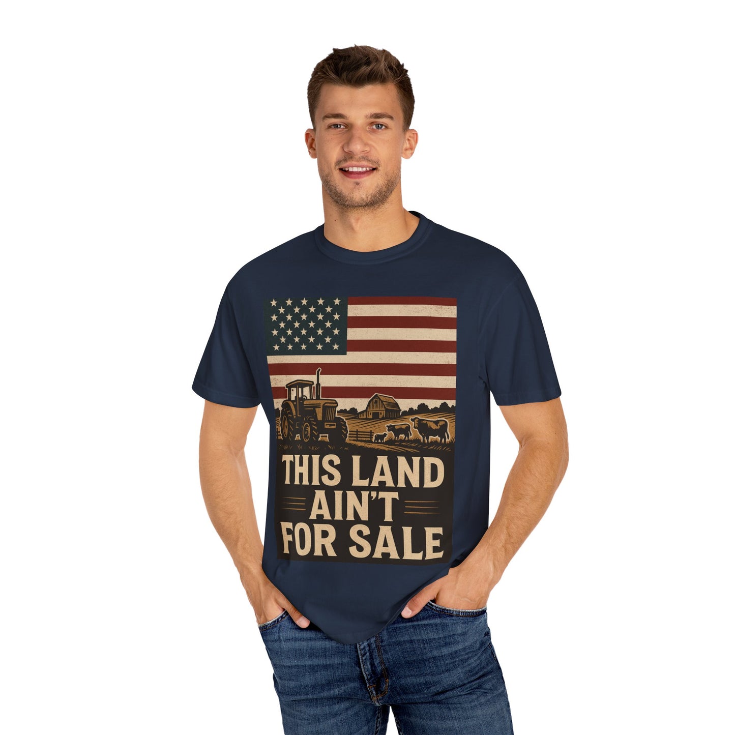 Patriotic Farm Life T-Shirt | This Land Ain't For Sale | Guard The Homestead