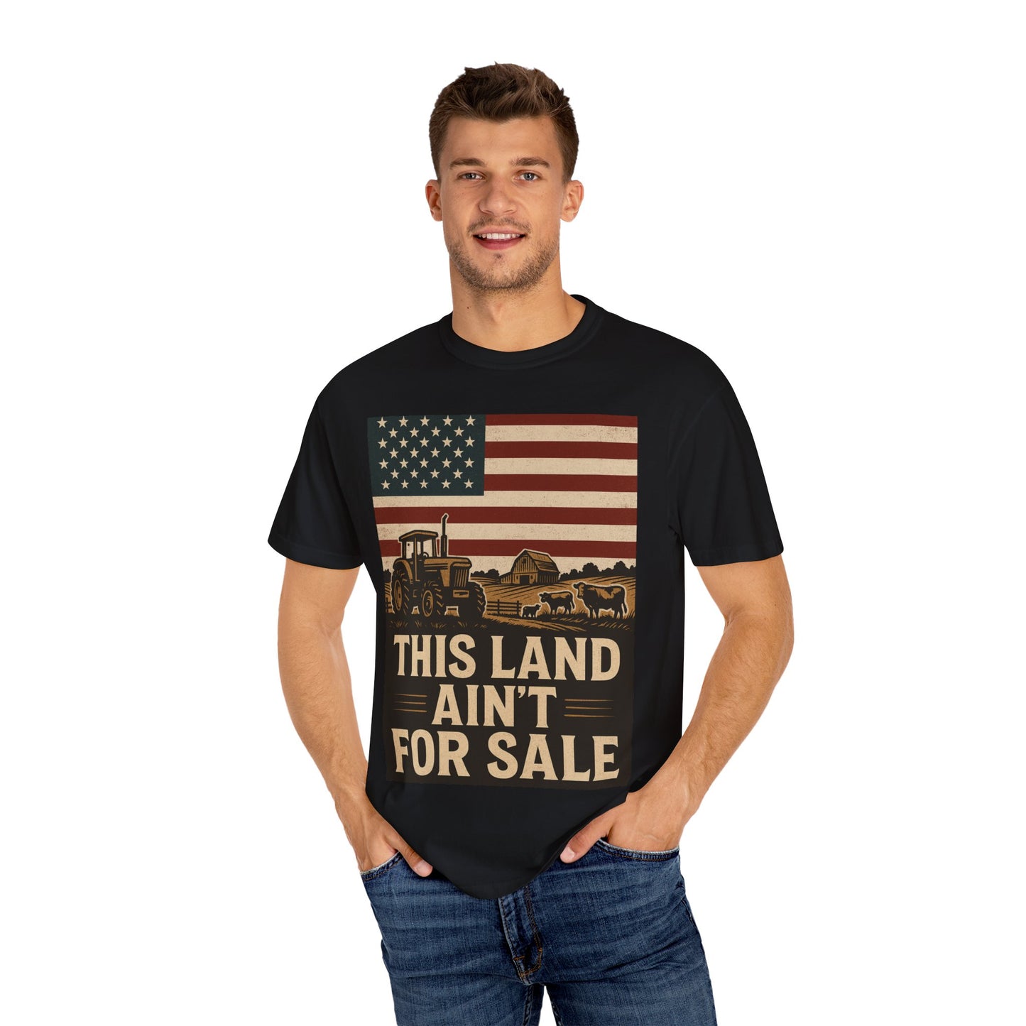 Patriotic Farm Life T-Shirt | This Land Ain't For Sale | Guard The Homestead
