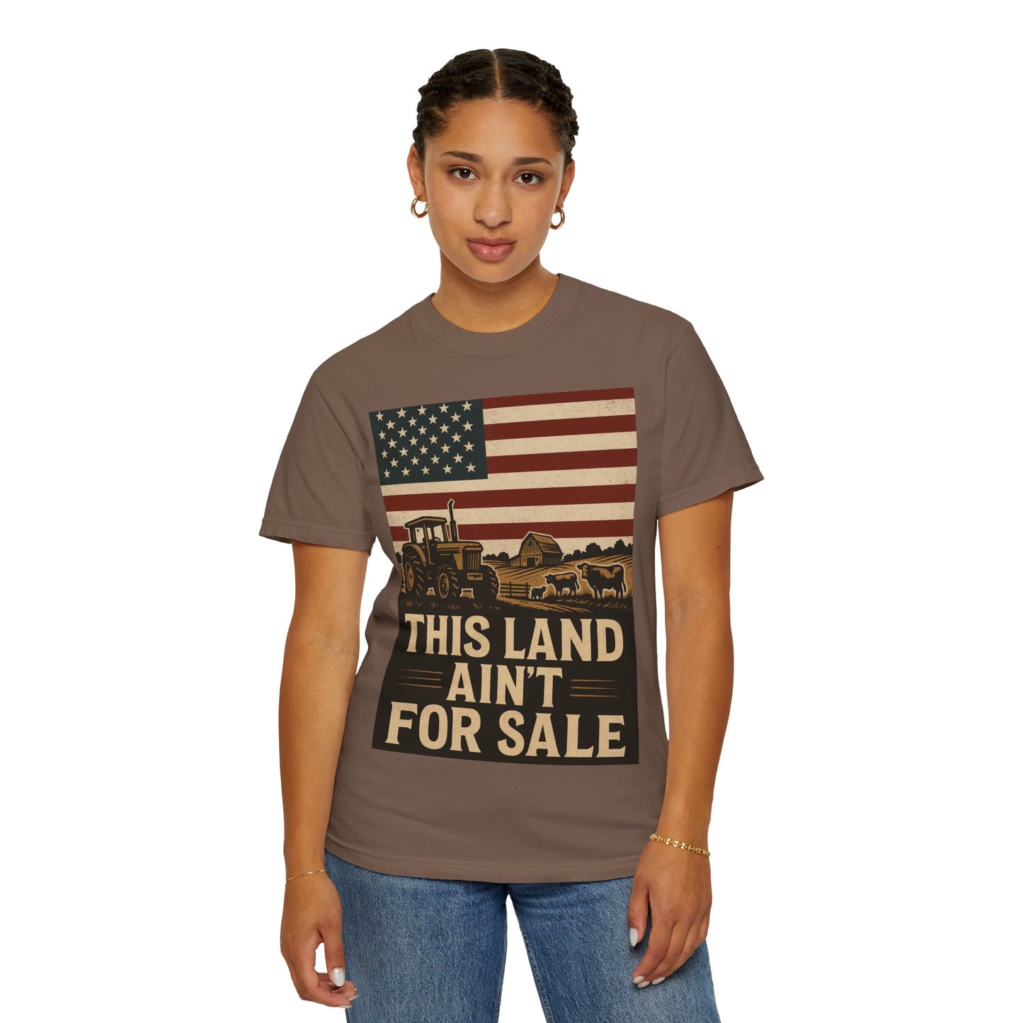 Patriotic Farm Life T-Shirt | This Land Ain't For Sale | Guard The Homestead