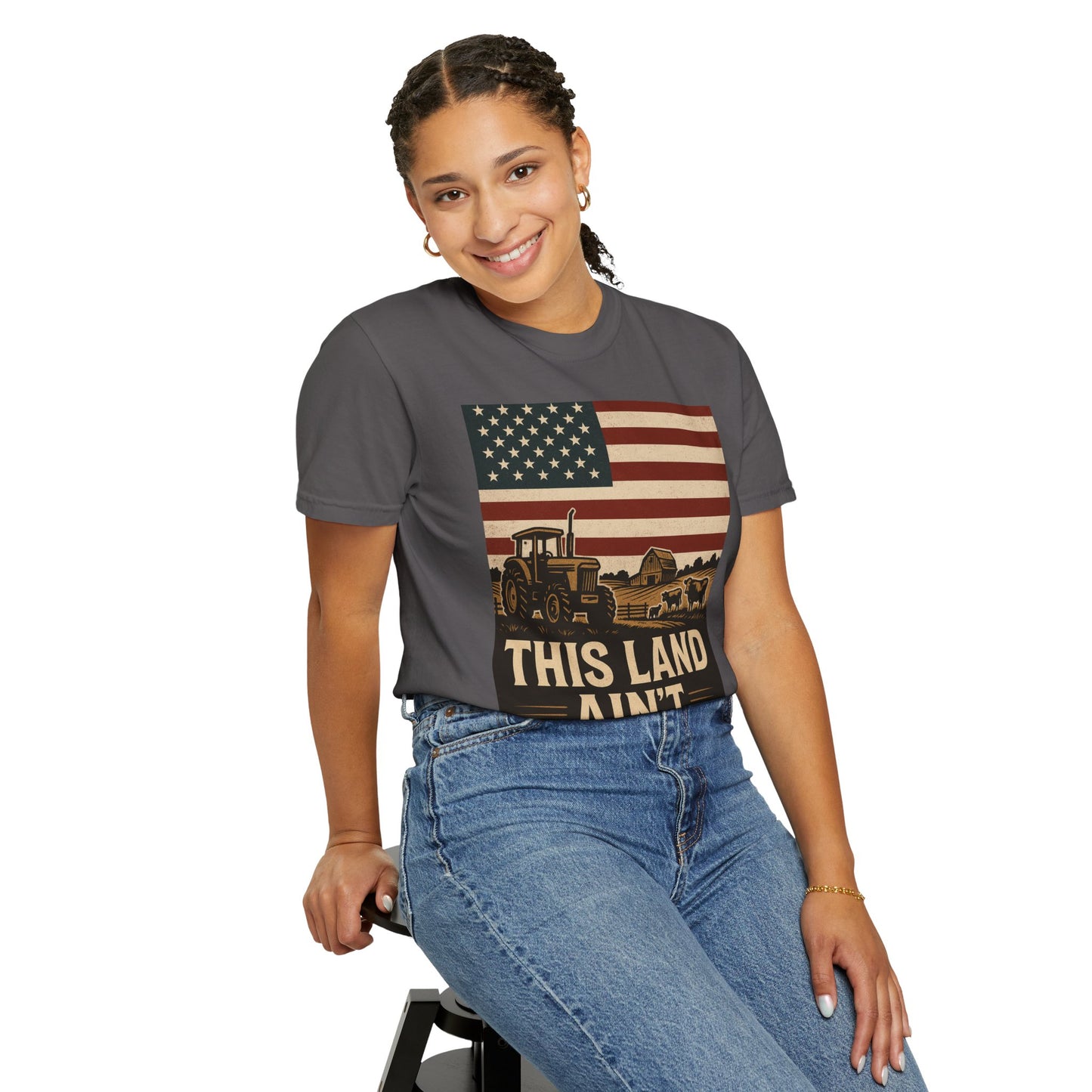 Patriotic Farm Life T-Shirt | This Land Ain't For Sale | Guard The Homestead