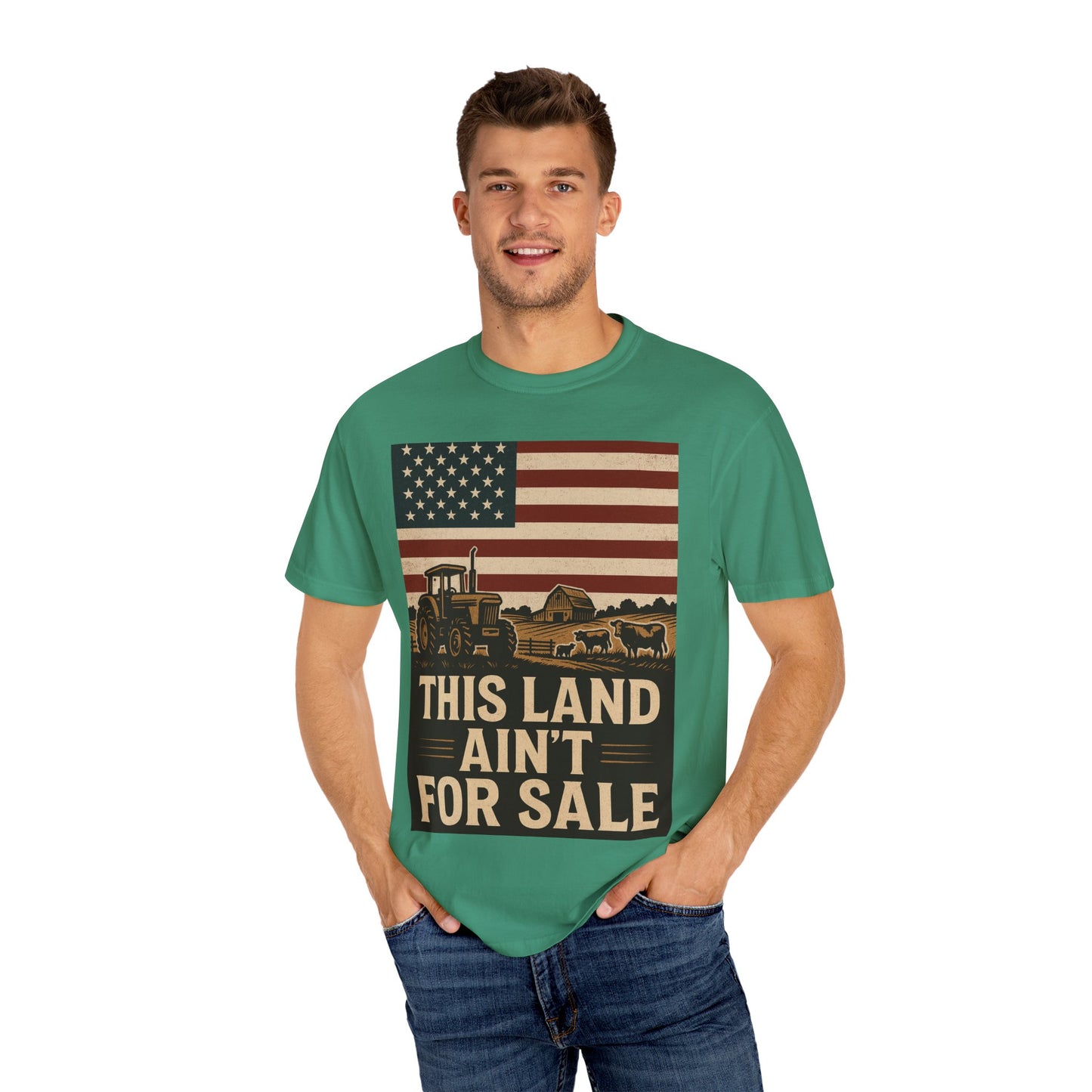 Patriotic Farm Life T-Shirt | This Land Ain't For Sale | Guard The Homestead