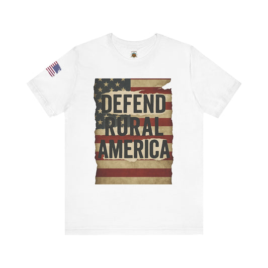Defend Rural America Unisex Tee - Patriotic Short Sleeve Shirt
