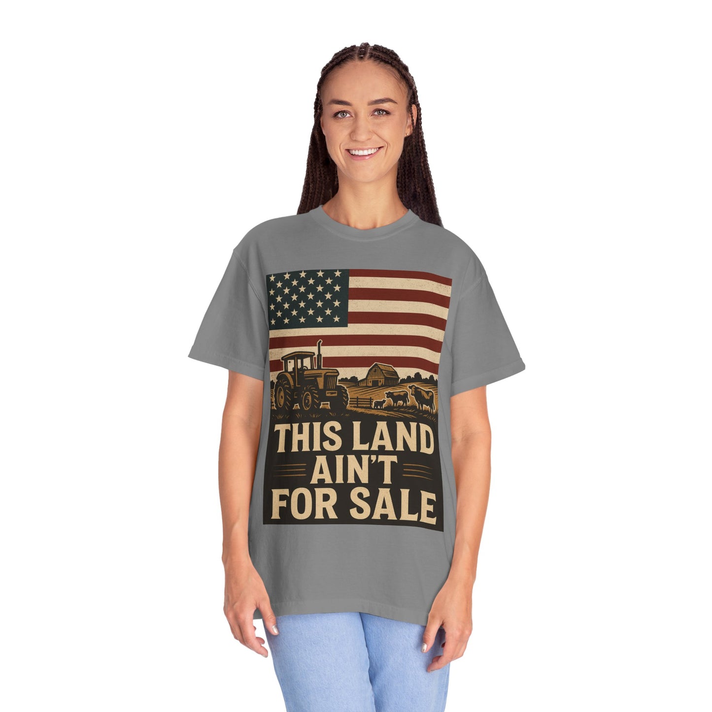 Patriotic Farm Life T-Shirt | This Land Ain't For Sale | Guard The Homestead