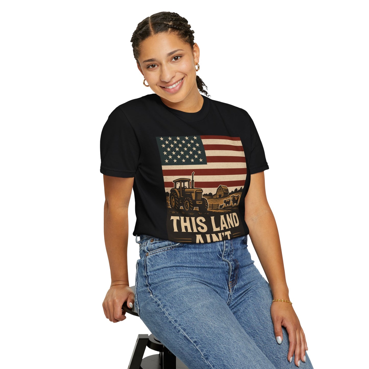 Patriotic Farm Life T-Shirt | This Land Ain't For Sale | Guard The Homestead