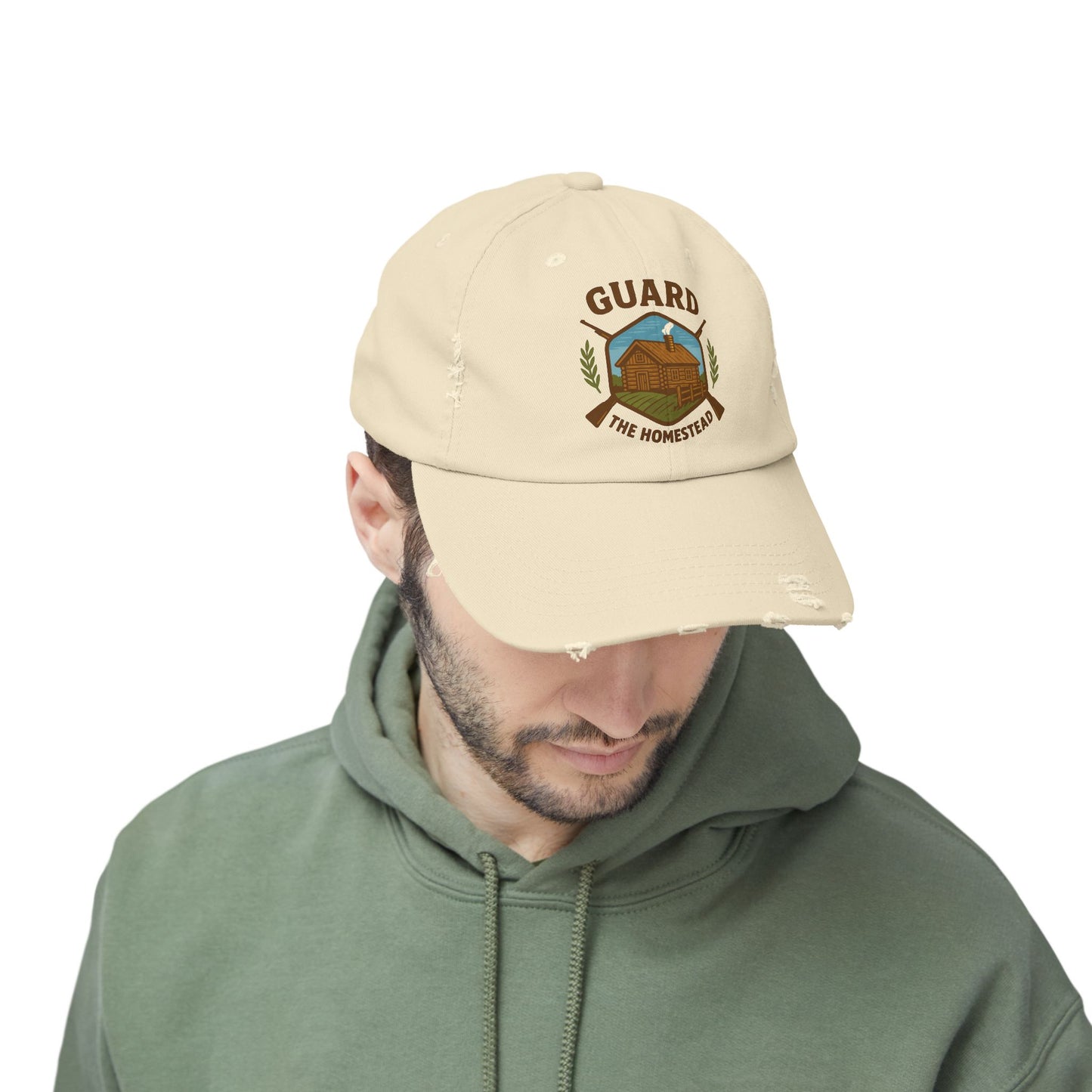 Distressed Cap Guard the Homestead Embroidered Patch