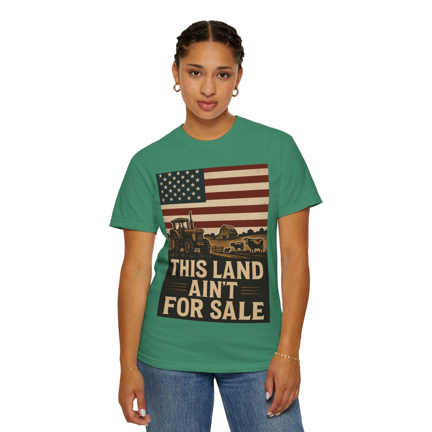 Patriotic Farm Life T-Shirt | This Land Ain't For Sale | Guard The Homestead