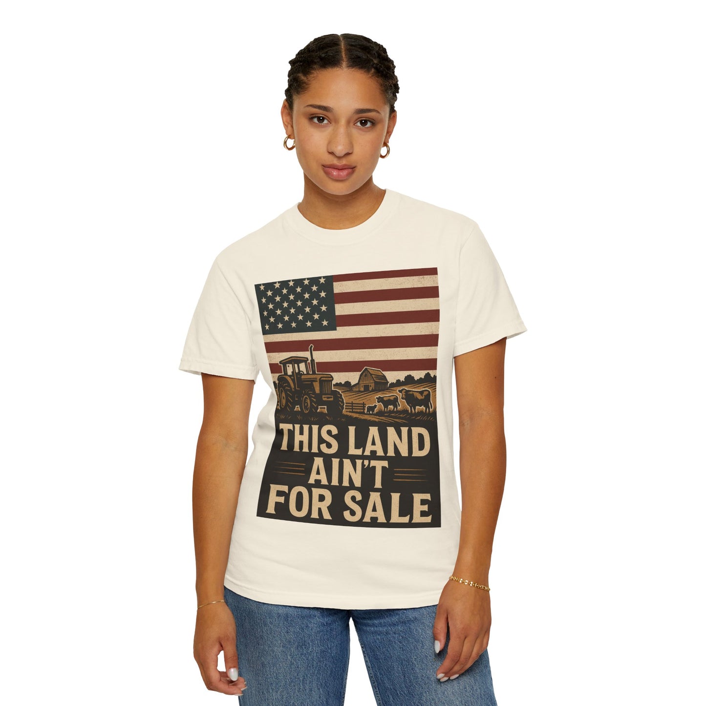Patriotic Farm Life T-Shirt | This Land Ain't For Sale | Guard The Homestead