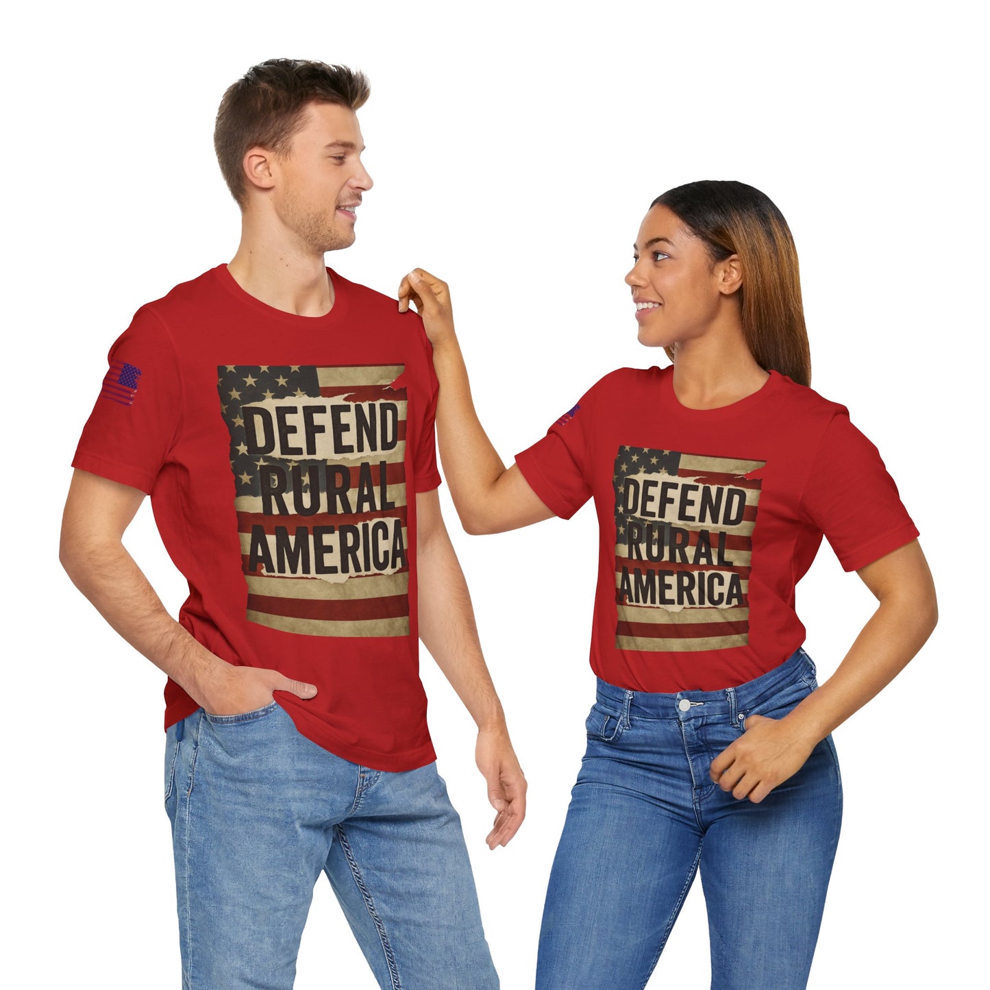 Defend Rural America Unisex Tee - Patriotic Short Sleeve Shirt