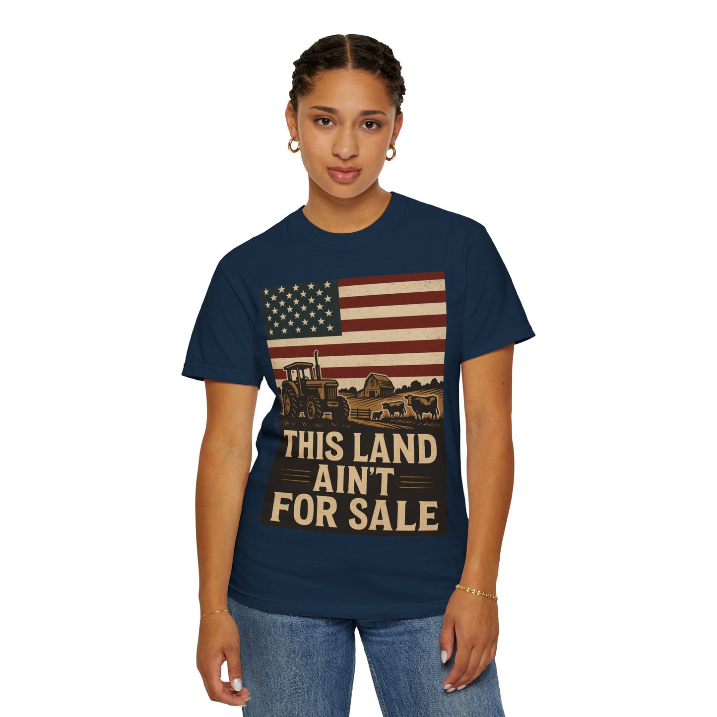 Patriotic Farm Life T-Shirt | This Land Ain't For Sale | Guard The Homestead