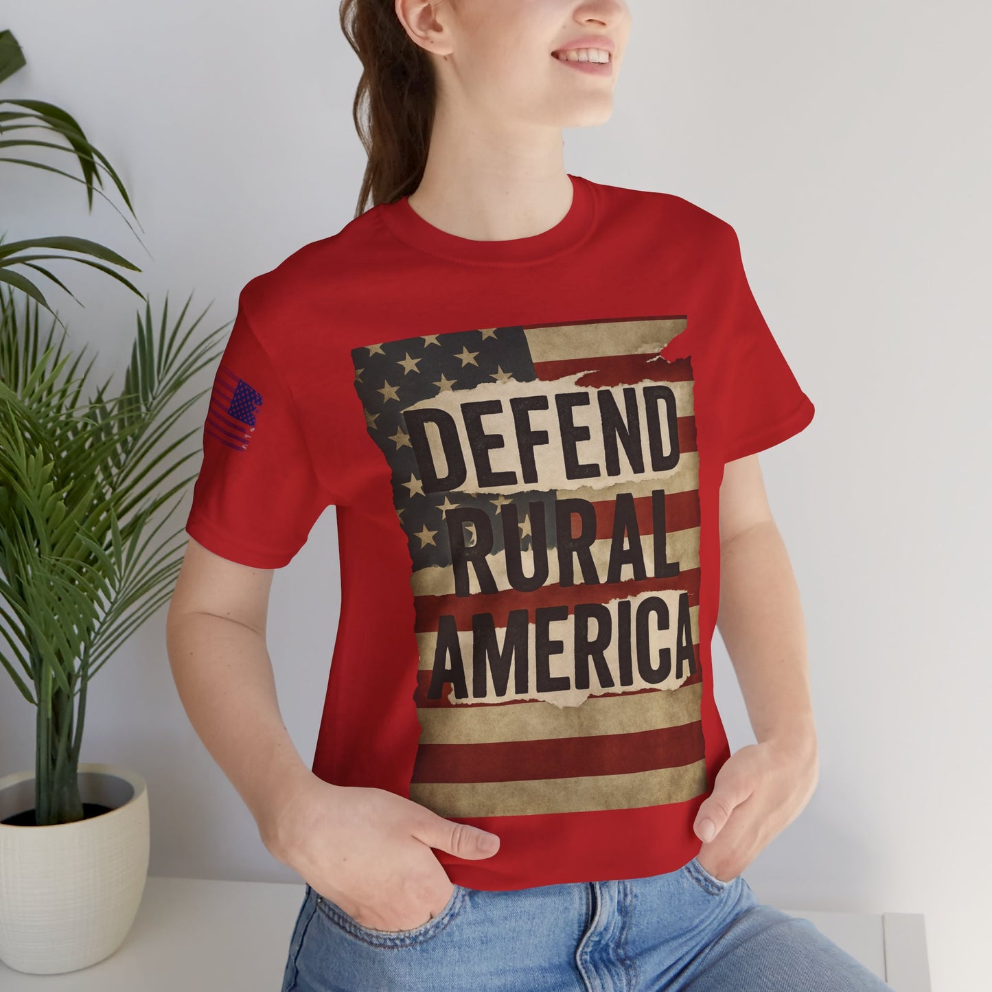 Defend Rural America Unisex Tee - Patriotic Short Sleeve Shirt