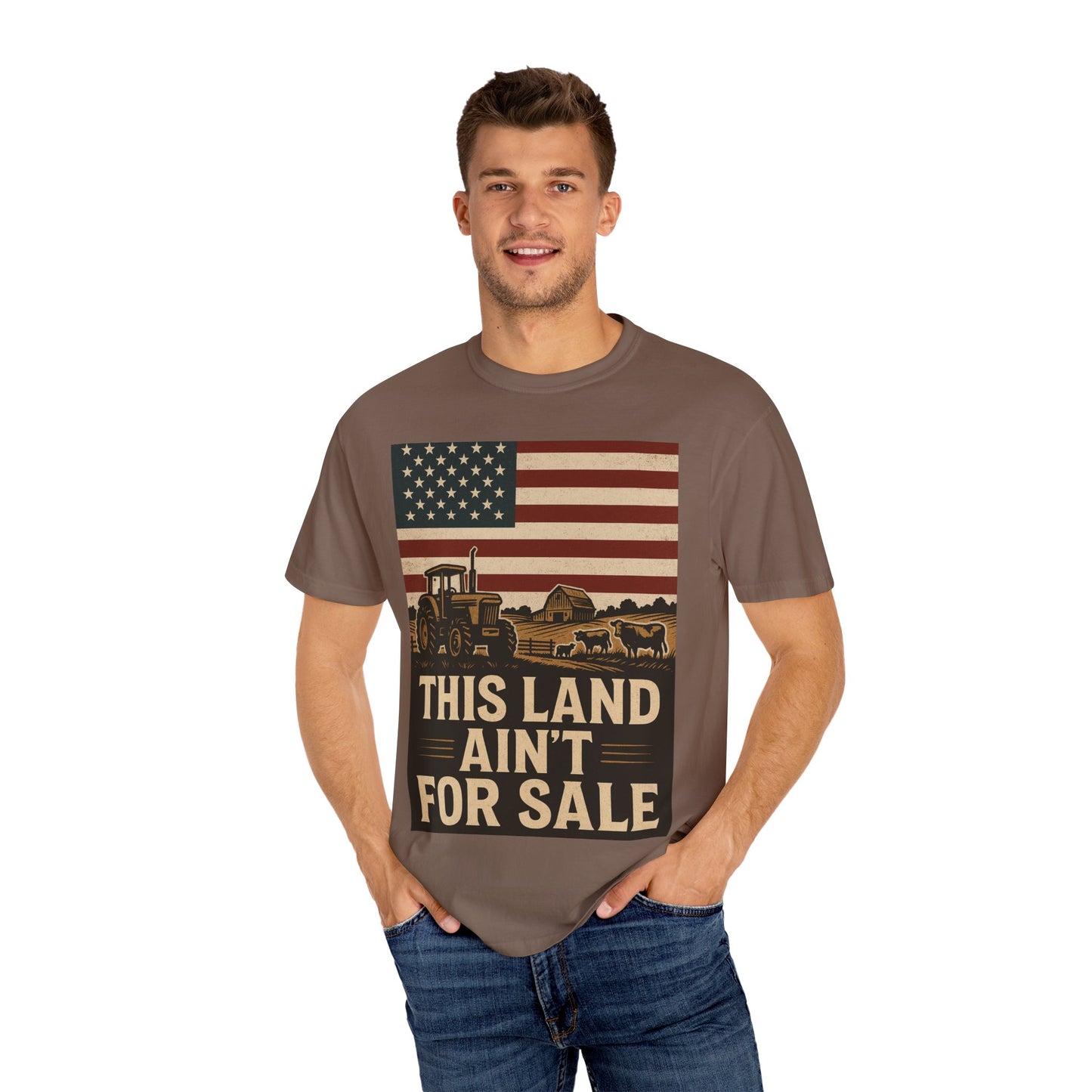 Patriotic Farm Life T-Shirt | This Land Ain't For Sale | Guard The Homestead