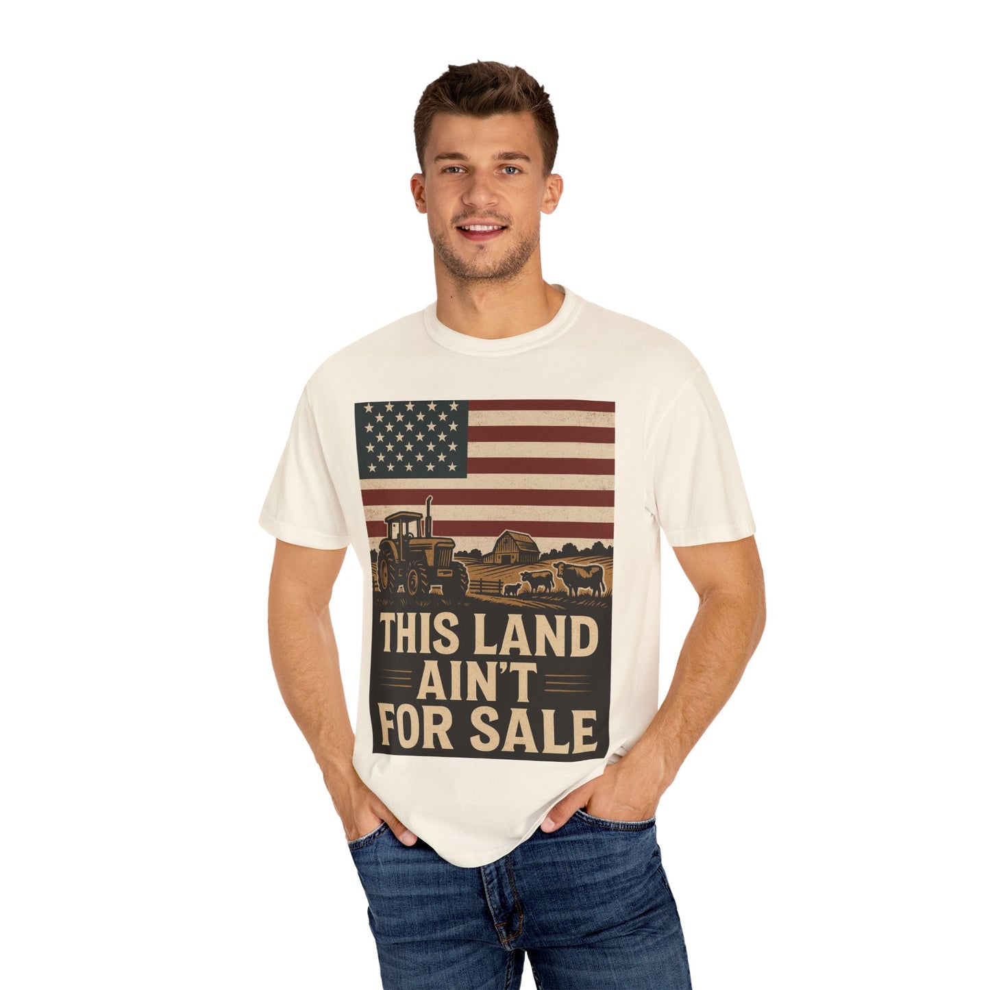 Patriotic Farm Life T-Shirt | This Land Ain't For Sale | Guard The Homestead
