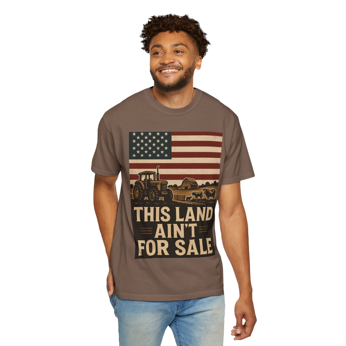 Patriotic Farm Life T-Shirt | This Land Ain't For Sale | Guard The Homestead