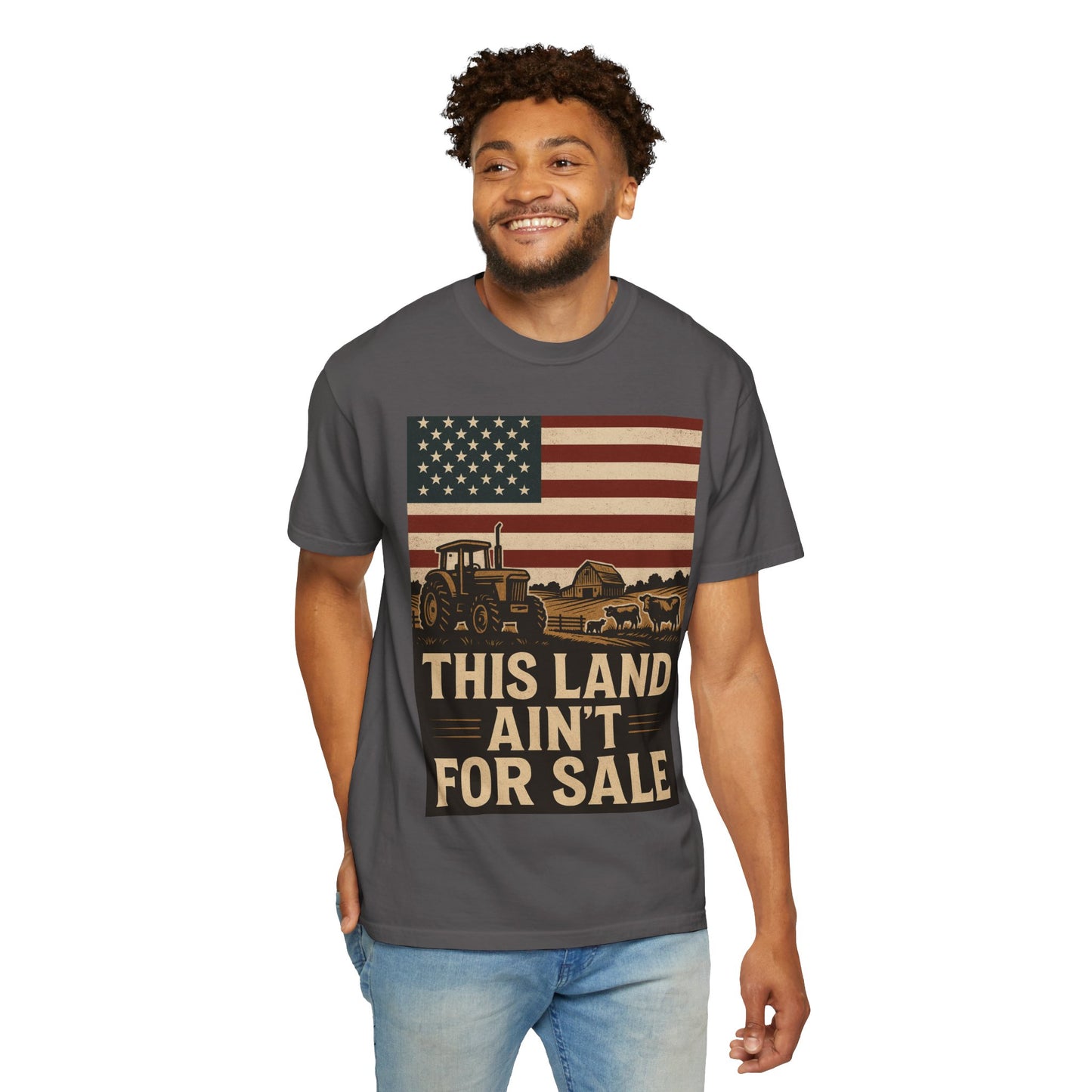 Patriotic Farm Life T-Shirt | This Land Ain't For Sale | Guard The Homestead