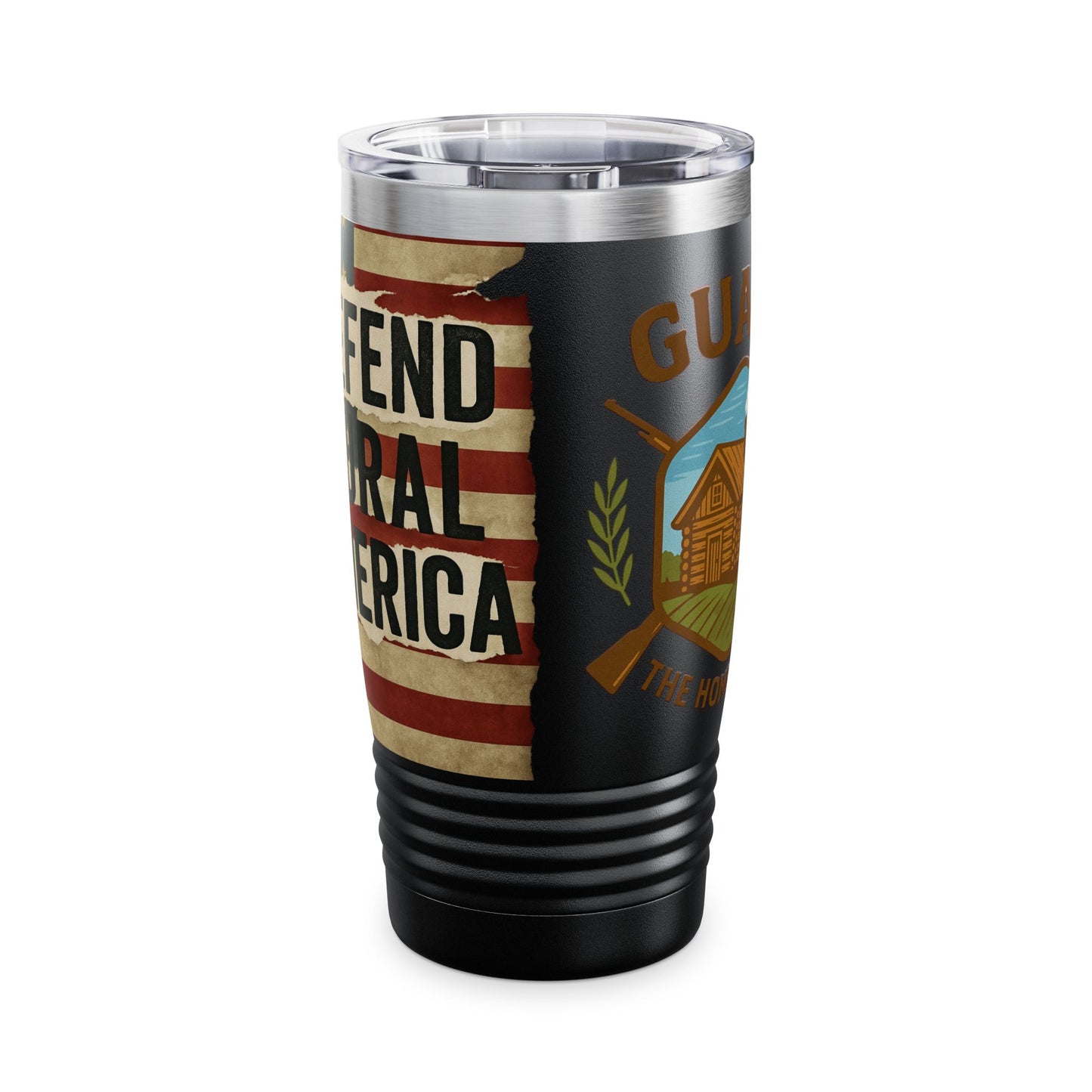 Tumbler Cup - Defend Rural America with Guard the Homestead Logo