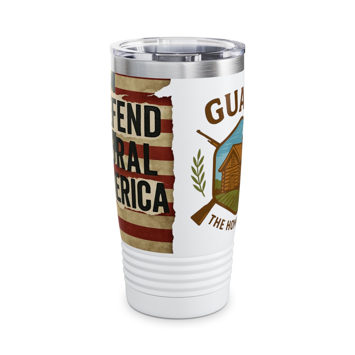 Tumbler Cup - Defend Rural America with Guard the Homestead Logo