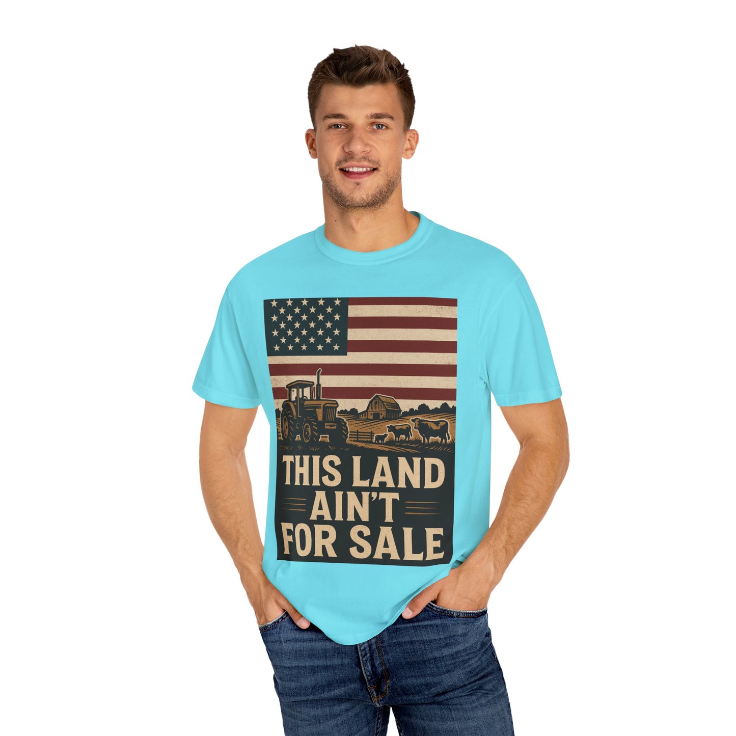 Patriotic Farm Life T-Shirt | This Land Ain't For Sale | Guard The Homestead