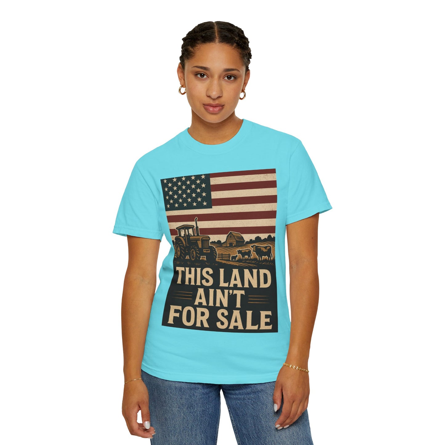 Patriotic Farm Life T-Shirt | This Land Ain't For Sale | Guard The Homestead