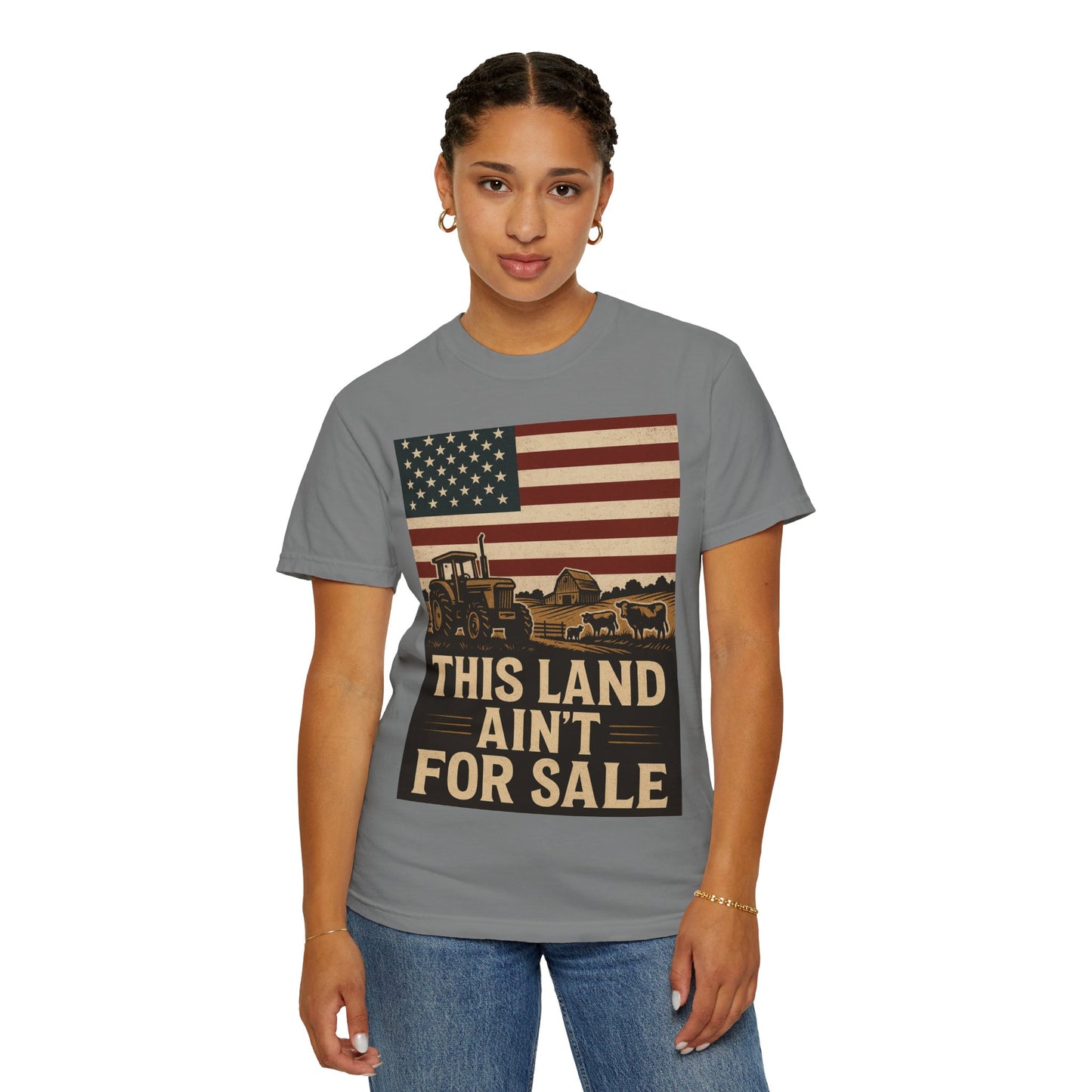 Patriotic Farm Life T-Shirt | This Land Ain't For Sale | Guard The Homestead