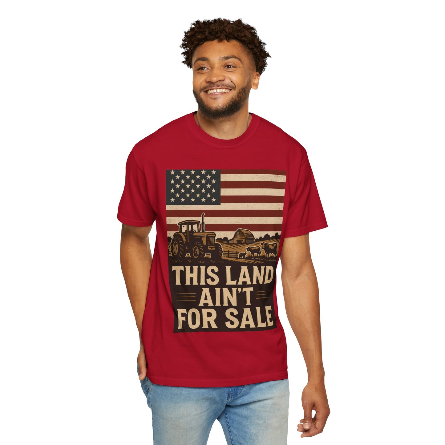 Patriotic Farm Life T-Shirt | This Land Ain't For Sale | Guard The Homestead