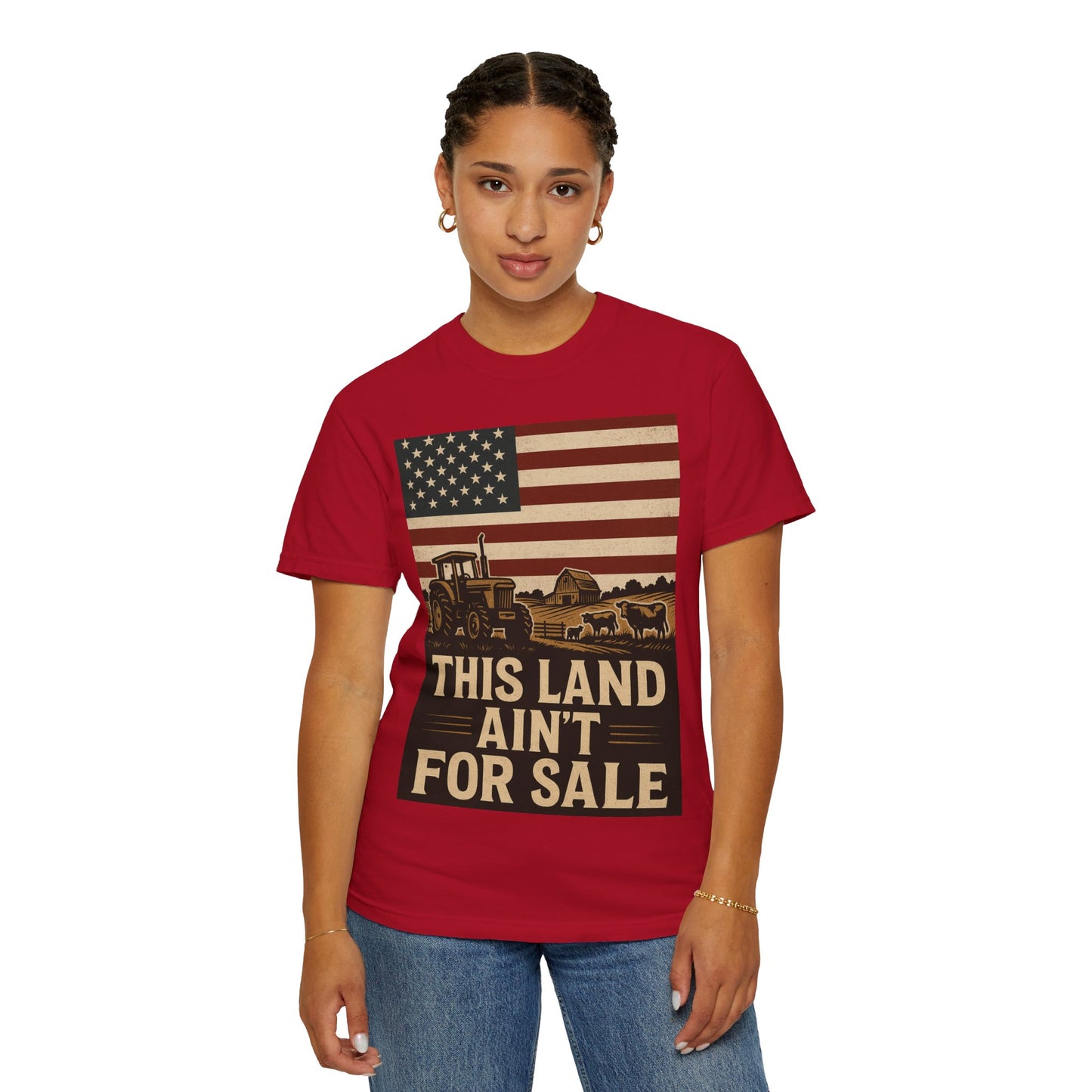 Patriotic Farm Life T-Shirt | This Land Ain't For Sale | Guard The Homestead
