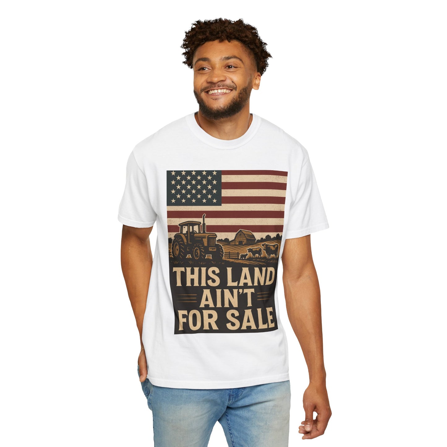 Patriotic Farm Life T-Shirt | This Land Ain't For Sale | Guard The Homestead