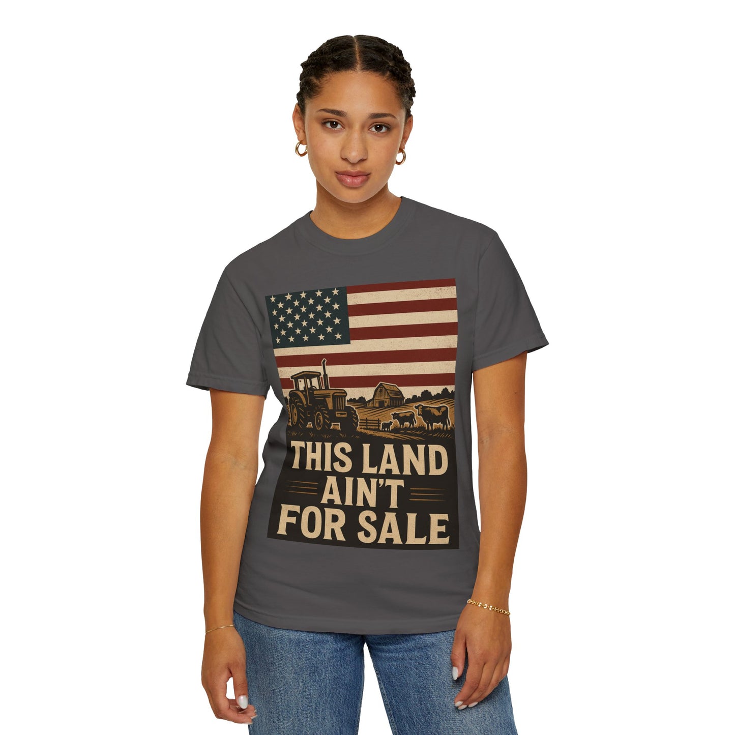 Patriotic Farm Life T-Shirt | This Land Ain't For Sale | Guard The Homestead