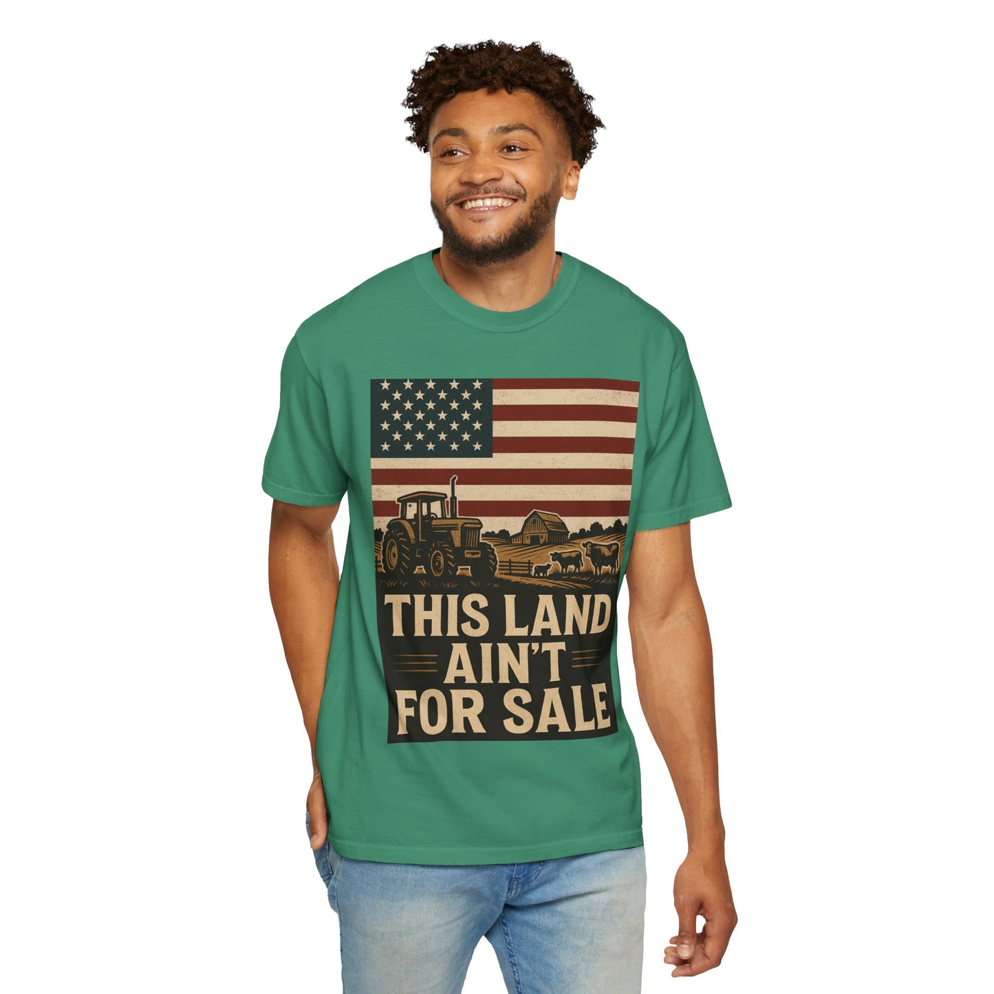 Patriotic Farm Life T-Shirt | This Land Ain't For Sale | Guard The Homestead