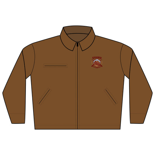 Embroidered Work Jacket — 'Guard' Logo Duck Cloth