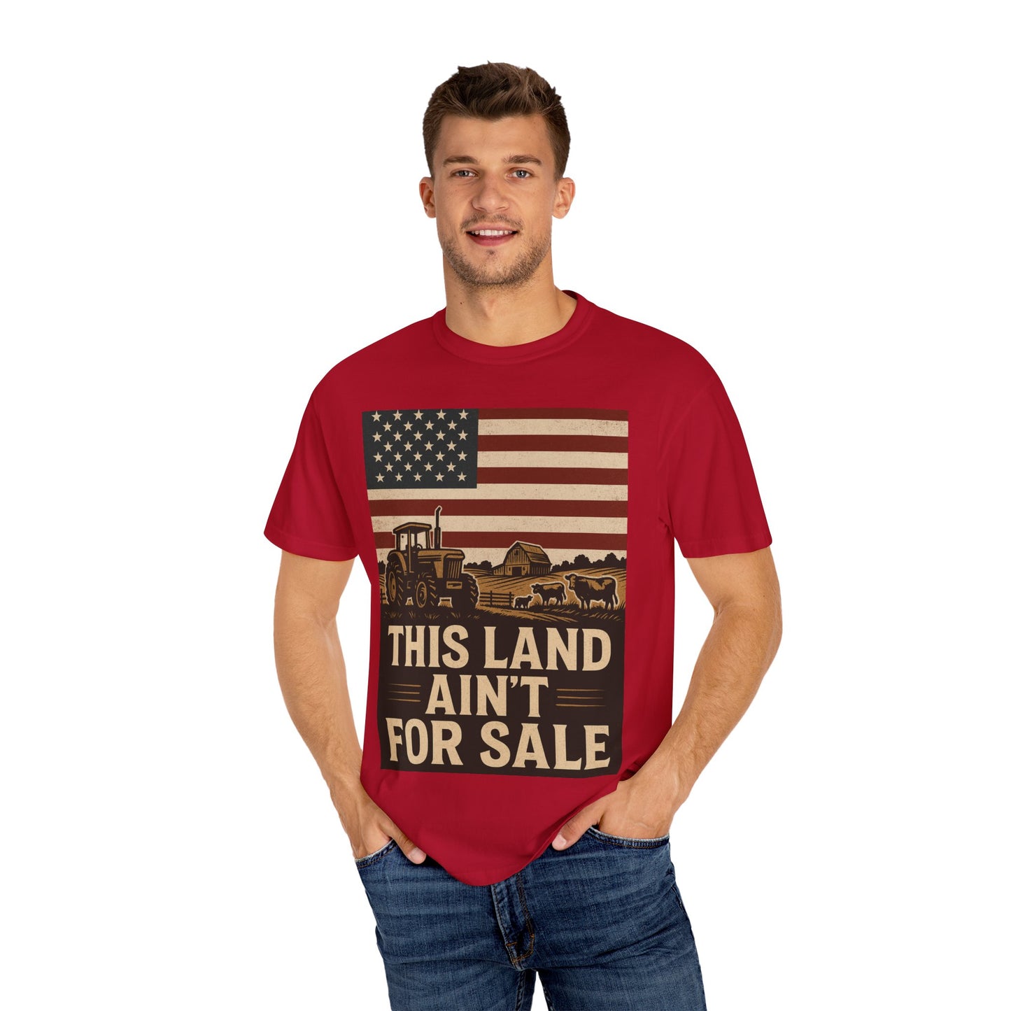 Patriotic Farm Life T-Shirt | This Land Ain't For Sale | Guard The Homestead