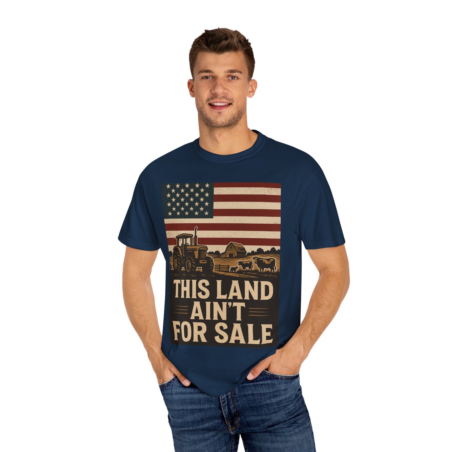 Patriotic Farm Life T-Shirt | This Land Ain't For Sale | Guard The Homestead