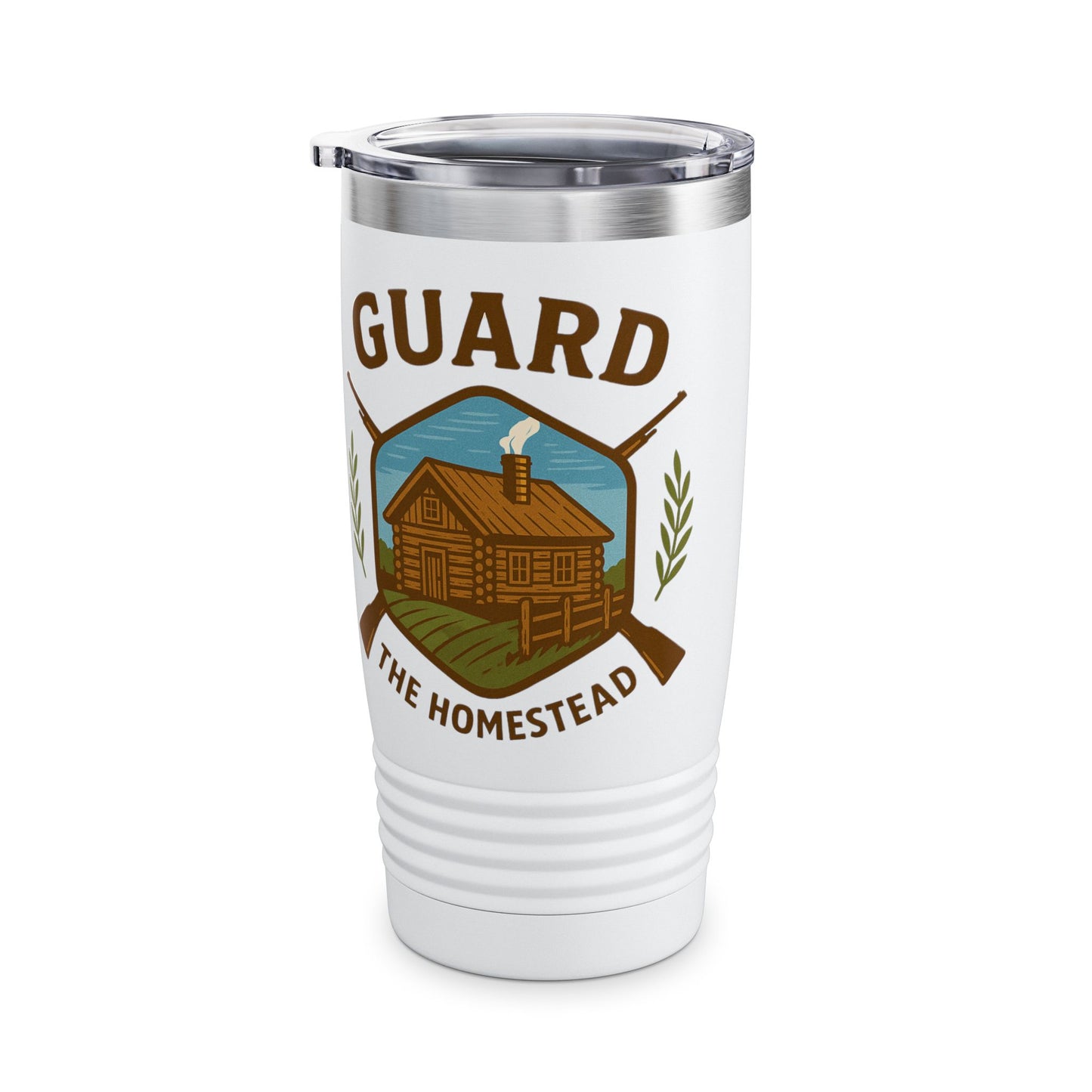 Tumbler Cup - Defend Rural America with Guard the Homestead Logo