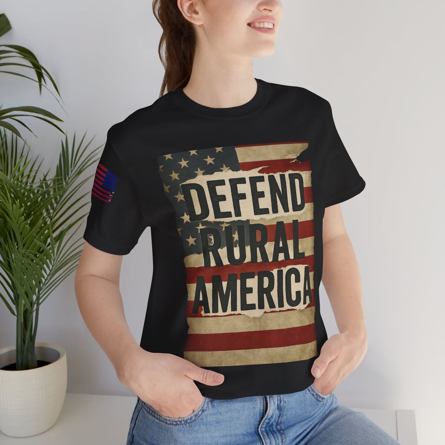 Defend Rural America Unisex Tee - Patriotic Short Sleeve Shirt