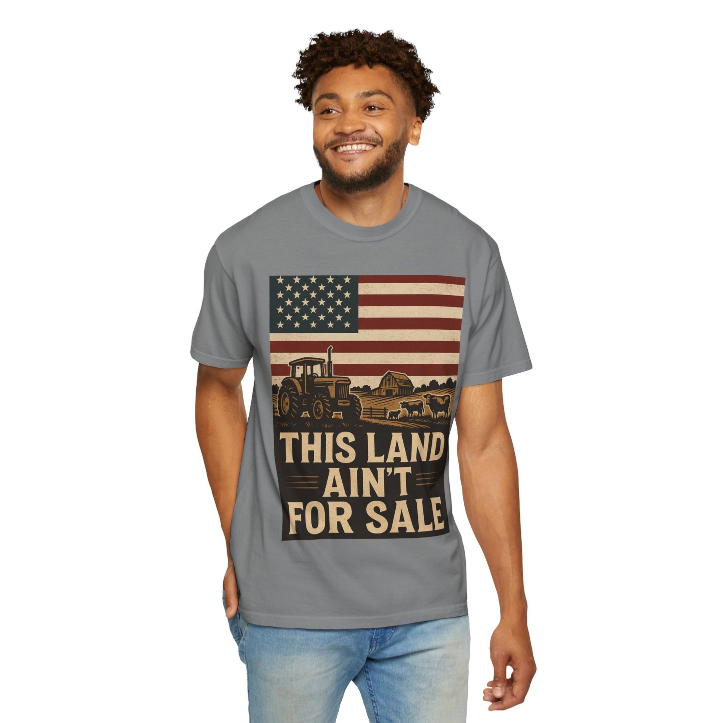 Patriotic Farm Life T-Shirt | This Land Ain't For Sale | Guard The Homestead